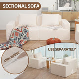 No Installation&Convertible Living room foam sofa chair Loveseat Twin Size with Armrests Removable W2733P183934