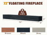 72" Rustic Wood Fireplace Mantel,Wall-Mounted & Floating Shelf for Home Decor 37583166