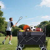9" x 4" All-Terrain Balloon Wheels! 300L XL Heavy-Duty Folding Wagon Cart - 480lbs Capacity, W2932P317113