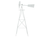 8FT Weather Resistant Yard Garden Windmill White 61519287