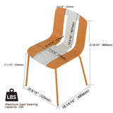 Summer - 4-Pack Modern Striped Color Block Chairs Indoor/Outdoor PP Plastic Seat & Sturdy Metal W3450P322866