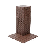 Plastic Interlocking Deck Tiles,44 Pack Patio Deck Tiles,12"x12" Square Waterproof Outdoor All W206P151697
