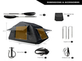 Foldable 2-3 People Amphibious Inflatable Car Roof Top for camping Outdoor Glamping Camping W2801P214404