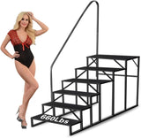 ZUN Swimming Pool Ladder Above Ground Pools, Step Stool Ladder with Handrails, Heavy Duty Hot Tub Steps 88808899