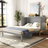 Queen Size Murphy Bed, Gray N708P243886E