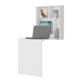 White Wall-Mounted Drop-Leaf Table B062P290227