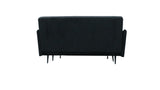 Lawson 61"W Black Fabric Convertible Loveseat Sleeper with Pillows B061P264639