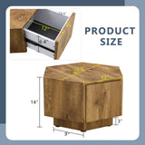 Simple and Practical! MDF material hexagonal coffee table with drawers.Made of high-quality W1151P264015