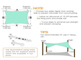 12'X16' Turquoise HDPE sunshade sail 33569775