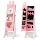 Kids Pink Vanity Set Princess Makeup Dressing Table And Chair Set With Jewelry Armoire 40469027