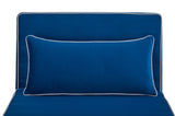 CANON Modern Velvet Foldable Sofa Bed with Piping Design - 3-Position Adjustable Backrest, Converts W3391P324987