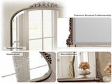 33"x 24" Arched Decorative Mirror Wall-Mounted,Antique Silver 18703648