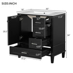 ZUN 30" Bathroom Vanity , Modern Bathroom Cabinet with Sink Combo Set, Bathroom Storage Cabinet with a N729P170557B