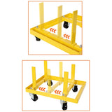 750lbs Rolling Engine Stand,Adjustable Width And Length, with 2pcs Buckle Straps,Yellow W465P276704