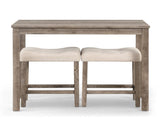 Sora Wood 3-Piece Counter Height Dining Set, Taupe T2574P164803