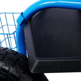 Rolling Garden Scooter Garden Cart Seat with Wheels and Tool Tray, 360 Swivel Seat,Blue W46542629