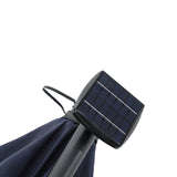 10ft Solar LED Offset Hanging Market Patio Umbrella W640140292