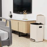 13 Gallon 50L Kitchen Foot Pedal Operated Soft Close Trash Can - Stainless Steel Rectangular Bustbin W1550122451