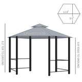 13ft x 13ft Patio Gazebo-Gray 07824817