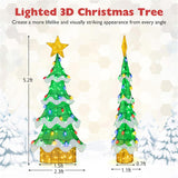 5.2ft Lighted Christmas Tree - 34 Strawberry Bulbs Star Topper, IP44 Waterproof, GreenYellow 20931116