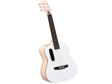 38 Inch Acoustic Guitar for Beginners, H Body Shape, Basswood Folk Guitar in Cream White, 6-String 58112789