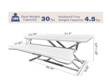 32" Desk Converter,Home Office Height Adjustable Standing Desk Converter,Dual Monitor and Laptop 25453147