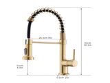 Commercial Kitchen Faucet with Pull Down Sprayer, Single Handle Single Lever Kitchen Sink Faucet W1932P156147