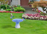 17'' Ceramic Bird Bath for Outside, Elegant Tall Outdoor Bird Bath, Lightweight Pedestal Glazed W3273P322557