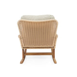 Contemporary Minimalist Beige Wicker Rocking Chair with Soft Polyester Cushions and Durable Wooden N767P229004N