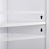 Double Door Five-tier Storage Cabinet White 84785421