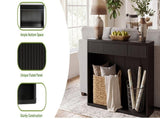 63" Fluted Console Table with 3 Drawers, Long Sofa Table Behind Couch for Living Room, Hallway, W2917P542461