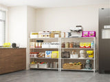 4-Layer Adjustable Shelf Iron Household Shelf without Wheels 35.43*13.78*55.12in White 74218633