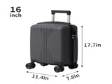 Non-TSA customs lock 4-in-1 PP trolley case, 16in, 20in, 24in, 28in, PP, dark gray 70585879