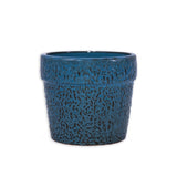 3 Pieces Ceramic Flowerpot, Modern Planter for Patio, Garden or Windowsills - Antique Blue W3273P321470