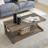 ZUN Unique coffee table, solid 48 inch modern coffee table modern center table with storage, solid W1781P178576