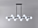 Pendant Lamp with Opal Glass Shade, 16-Lights Modern Farmhouse Ceiling Pendant Hanging Light Fixture W5008P466518