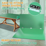 8ft Green Mid-Size Ping Pong Conversion Top Foldable & Portable Table Tennis Table Top for Indoor 58804864