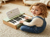 18-Key Wooden Kids Piano with Music Stand, Pastel Color Toddler Musical Toy, Educational Keyboard 73230329