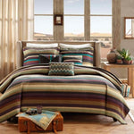 ZUN Reversible Quilt Set with Throw Pillows Multi King/Cal King B03597451