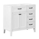 36" Bathroom Vanity without Sink, Cabinet Base Only, Bathroom Cabinet with Drawers, Solid Frame and WF296707AAK
