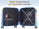 20" Carry-on Luggage with Cup Holder Lightweight Glossy Hardshell Suitcases with Spinner Wheels, 94062190