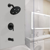 Single Handle 5-functions Shower Head Set with Tub Spout W121943303