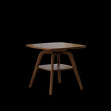 Modern Wooden Dining Table with Storage Shelf, Walnut Finish W3137P295363