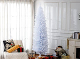 8' Artificial Pencil Christmas Tree, Slim Xmas Tree with 618 Realistic Branch Tips and Plastic 25467664