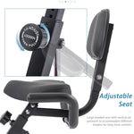 ZUN Folding Exercise Bike, Fitness Upright and Recumbent X-Bike with 10-Level Adjustable Resistance, Arm 17723494