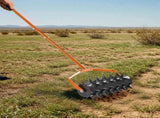 18in Lawn Aerator, Heavy Duty Rolling Aerator Lawn Tool, Manual Lawn Aerator Yard Aerator 56700104