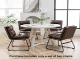 Milos Contemporary Upholstered Dining Chairs, Set of 2, Antique Brown T2574P245417