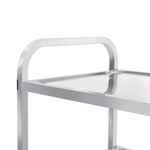 ZUN 3-Tier Stainless Steel Cart, Serving Cart with Wheels, Restaurant, Household, Service Trolley, 51220245