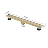 24 Inches Linear Shower Drain, Included Hair Strainer and Leveling Feet W928P199151