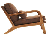 Oak Armrest Oak Upholstered Single Lounge Chair Indoor Lounge Chair Orange 94410146